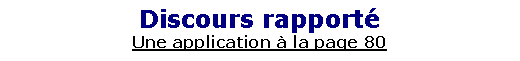 Zone de Texte: Discours rapport�Une application � la page 80