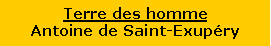 Zone de Texte: Terre des hommeAntoine de Saint-Exup�ry