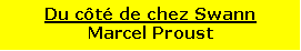 Zone de Texte: Du c�t� de chez SwannMarcel Proust 